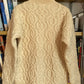 c.1990 Wool Handknitted Blanc Bleu pullover - Cream