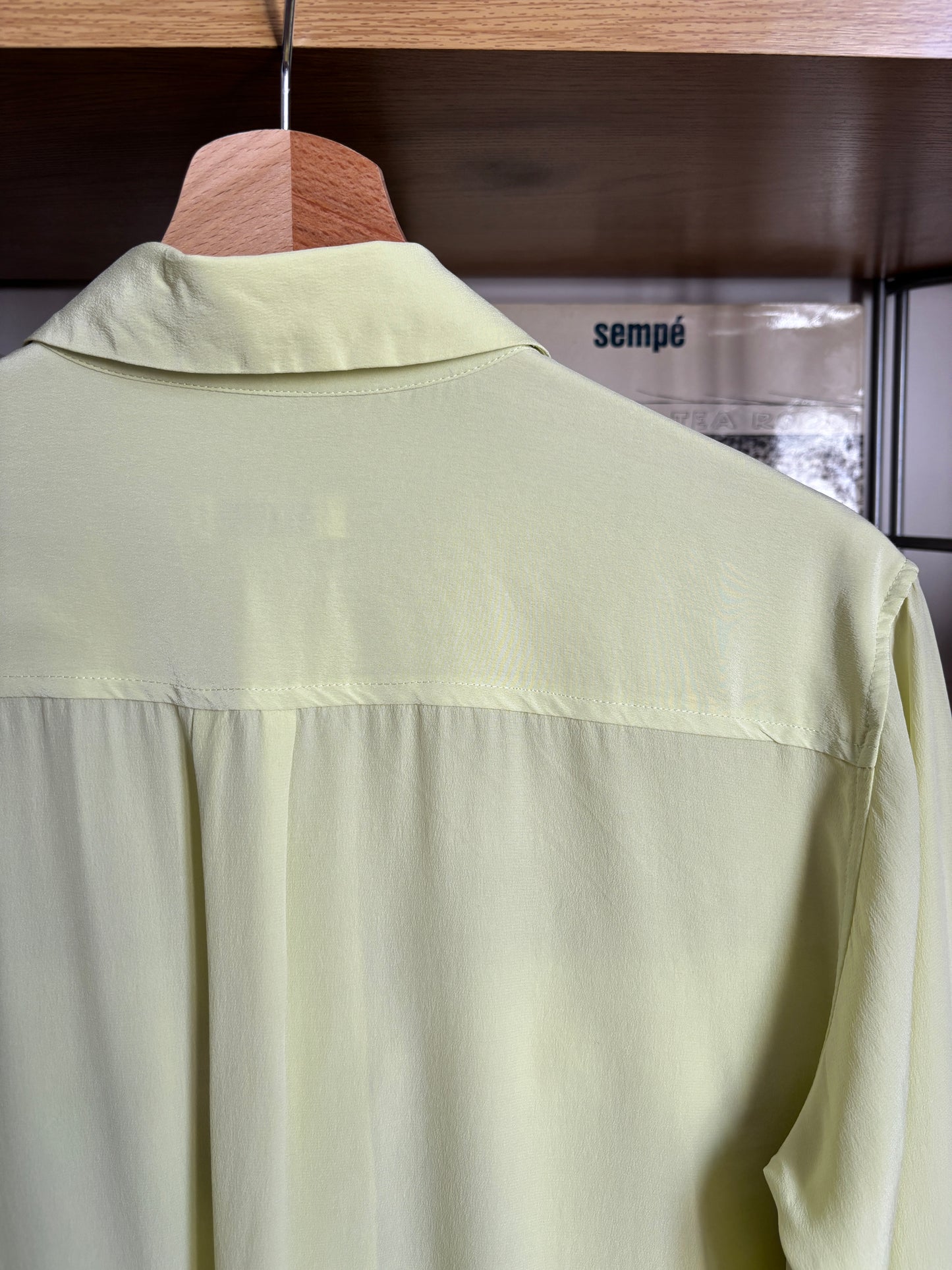 c.2000 Lemon Yellow Equipment Silk Shirt