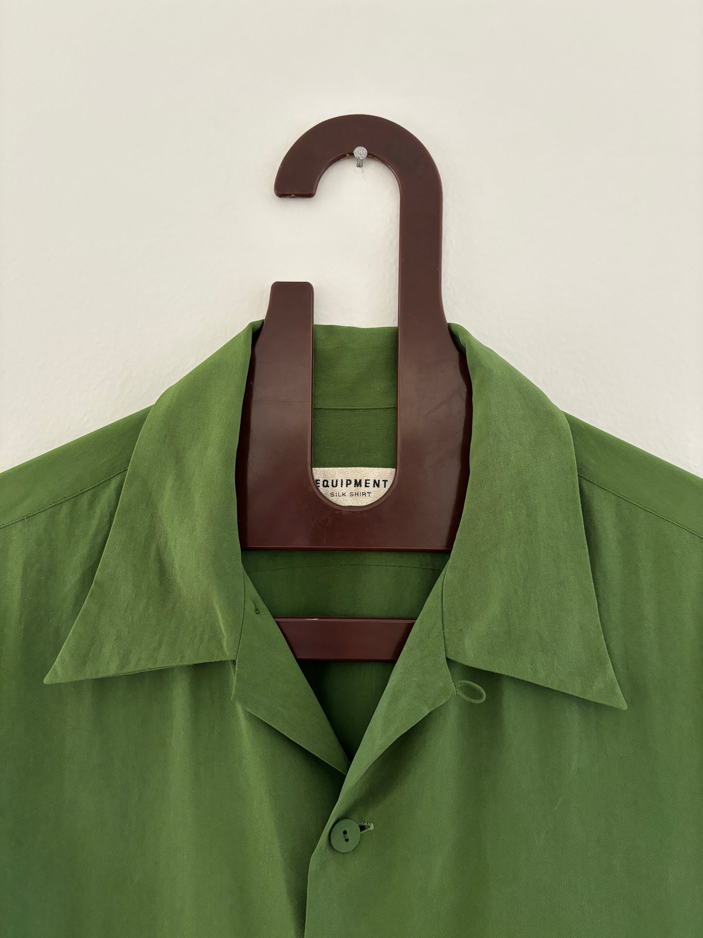 c.1990 Green Equipment Silk Shirt