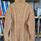 c.1990 Brown Handknitted Blanc Bleu pullover