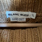 c.1990 Brown Handknitted Blanc Bleu pullover