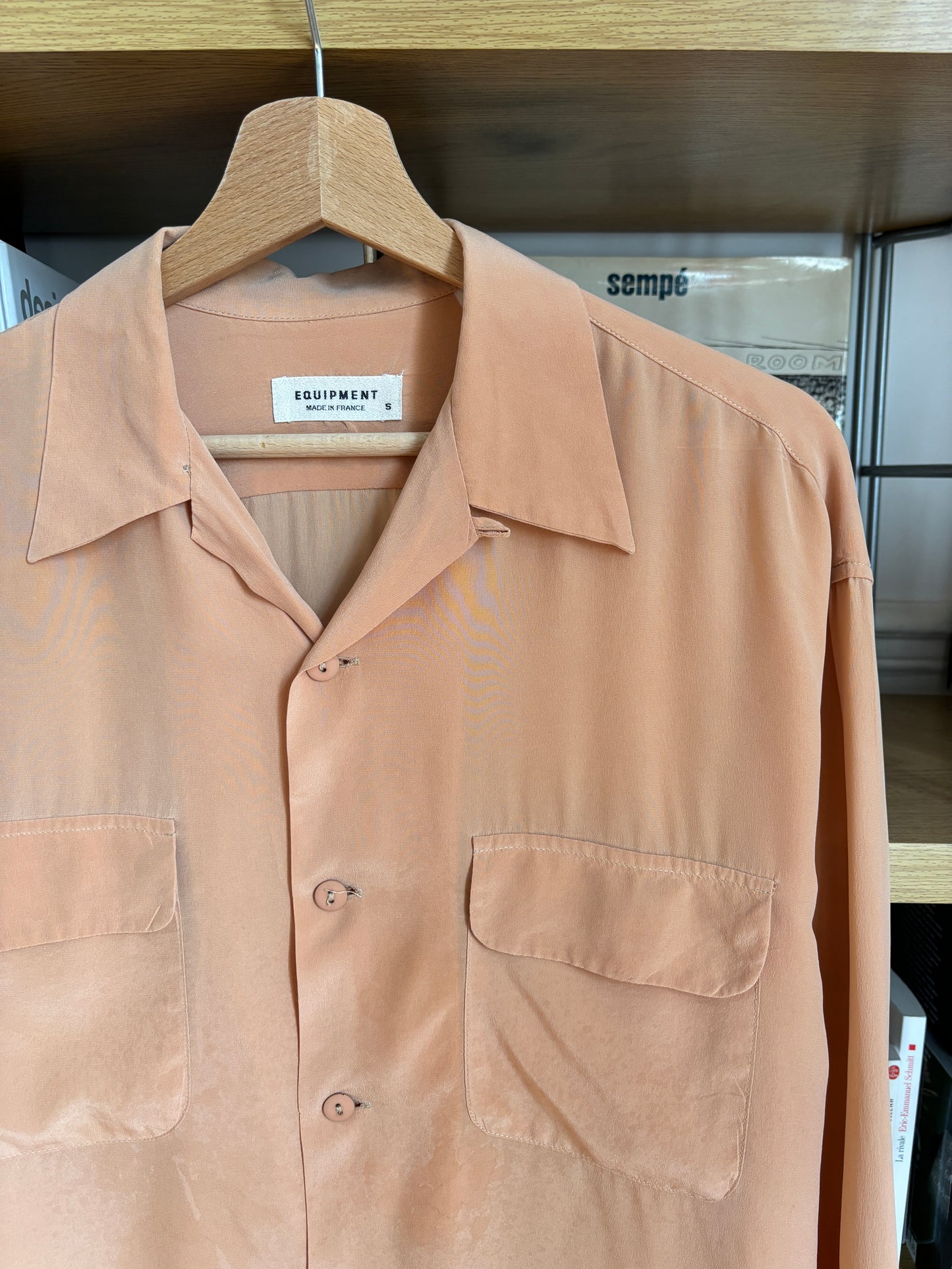 c.1990 Peach Equipment Silk Shirt