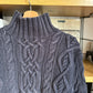 c.1990 Handknitted Blanc Bleu pullover