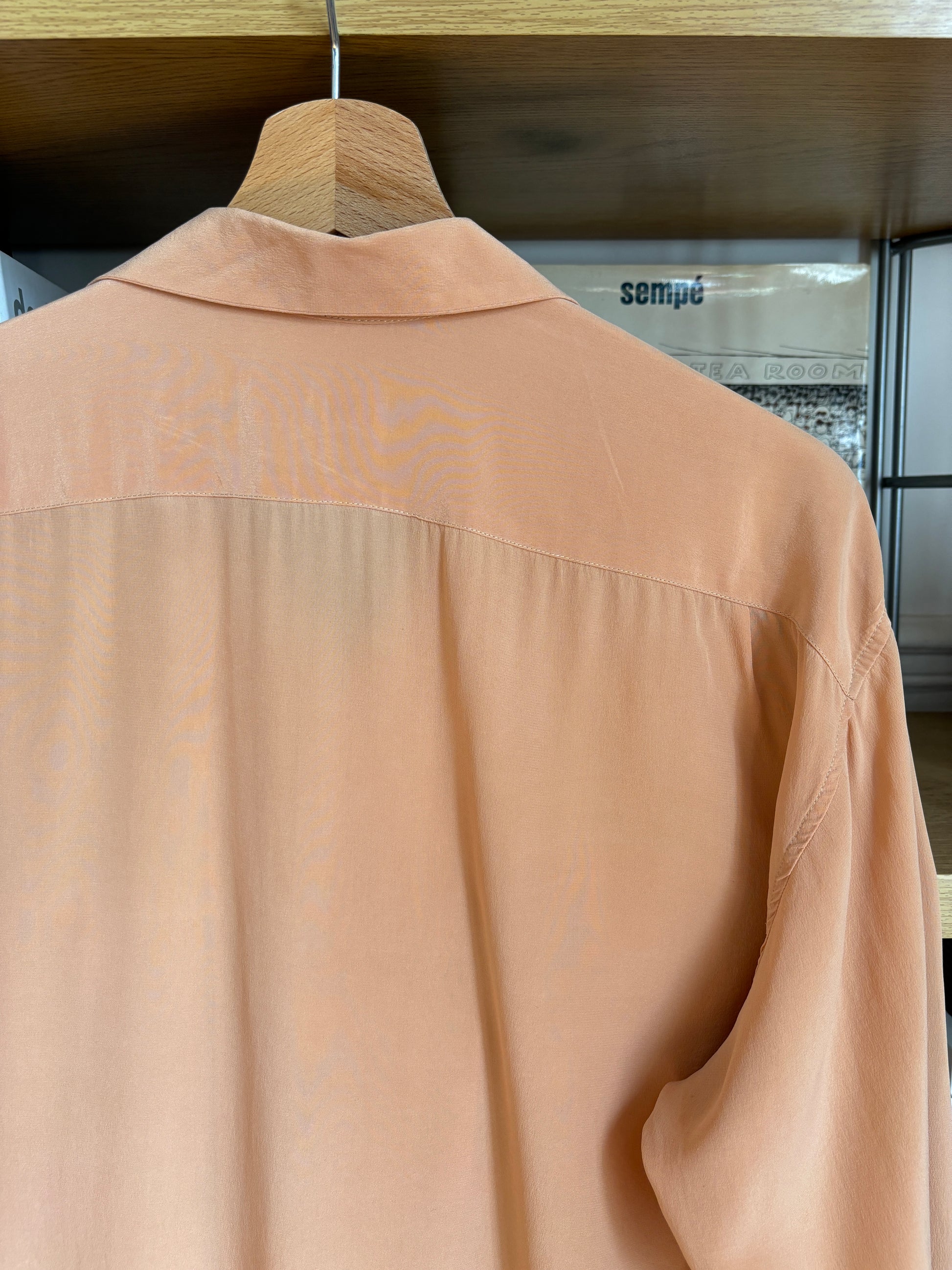 c.1990 Peach Equipment Silk Shirt