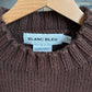 c.1990 Handknitted Blanc Bleu pullover