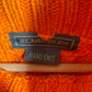 c.1990 Orange Handknitted Blanc Bleu pullover