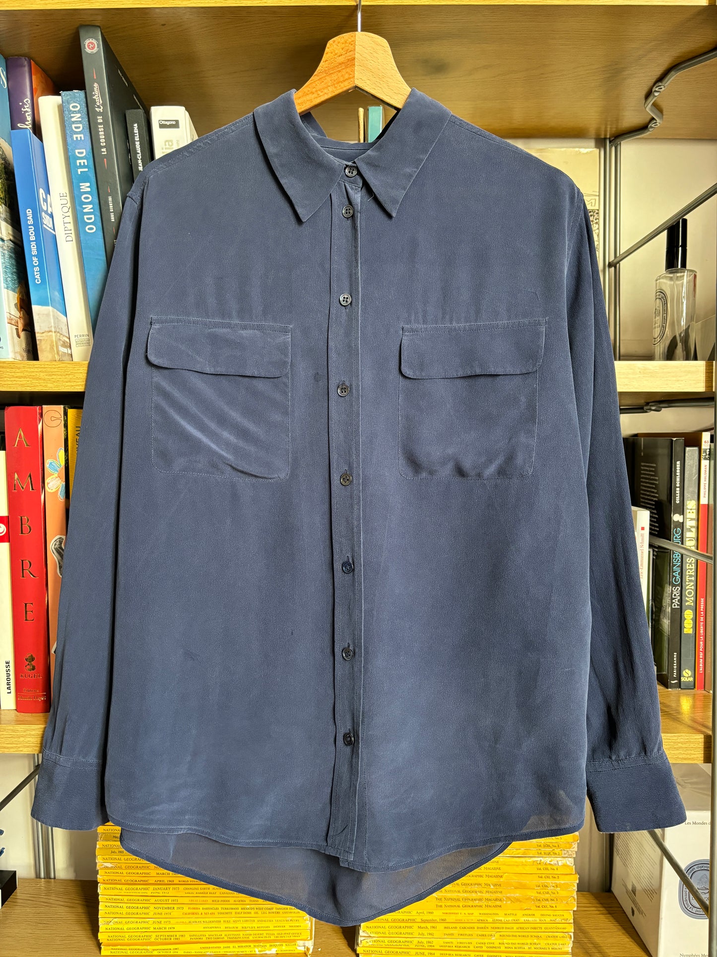 c.2000 Marine Equipment Silk Shirt