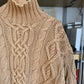 c.1990 Brown Handknitted Blanc Bleu pullover