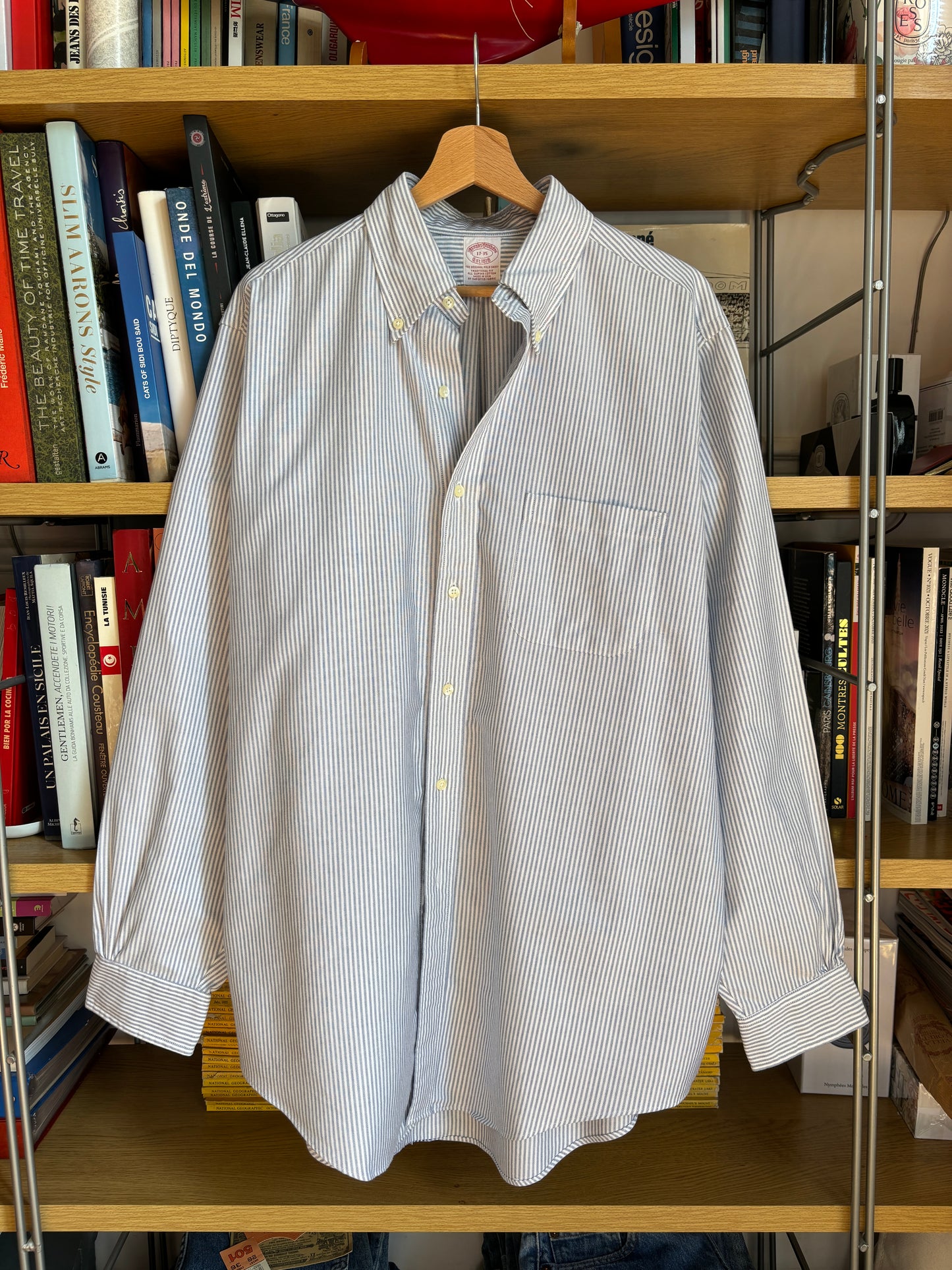 c.1990 Brooks Brothers striped Oxford 17 - 35 shirt