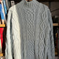 c.1990 Handknitted Blanc Bleu pullover