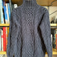 c.1990 Handknitted Blanc Bleu pullover