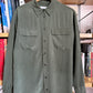 c.2000 Olive Green Equipment Silk Shirt