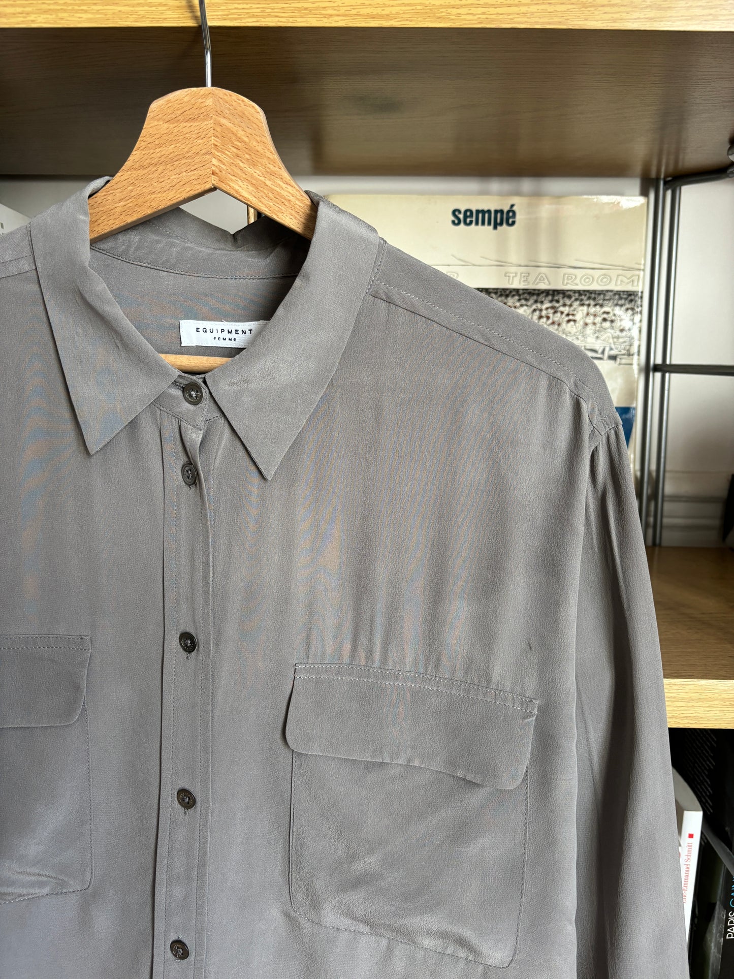 c.2000 Grey Equipment Silk Shirt