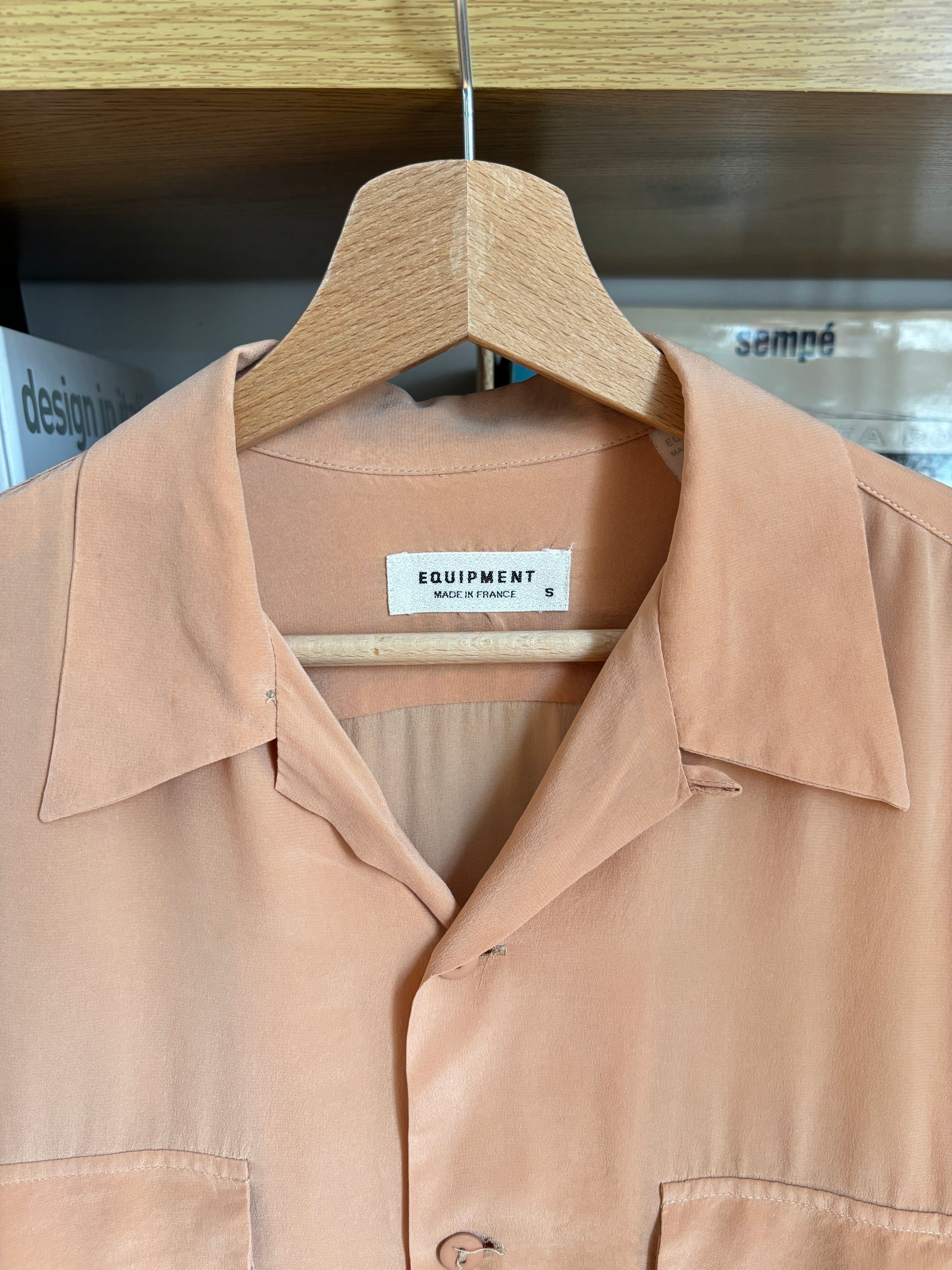 c.1990 Peach Equipment Silk Shirt