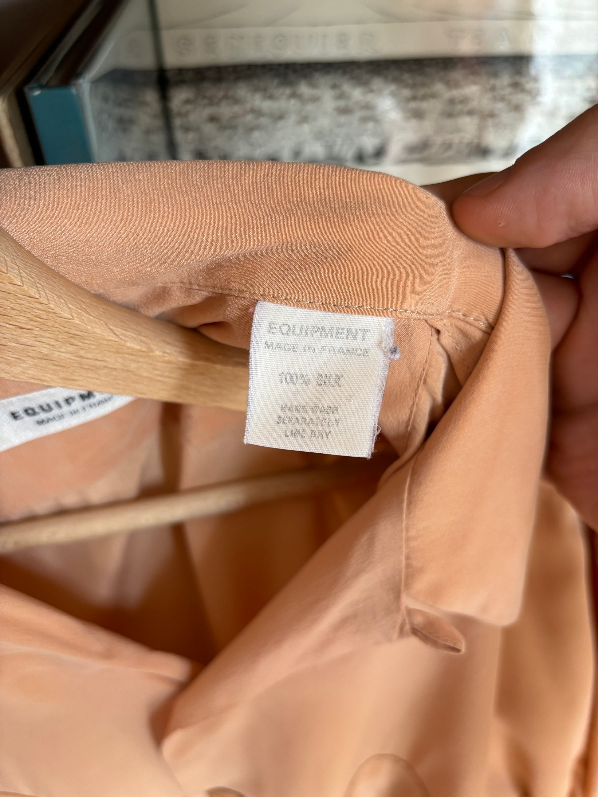 c.1990 Peach Equipment Silk Shirt