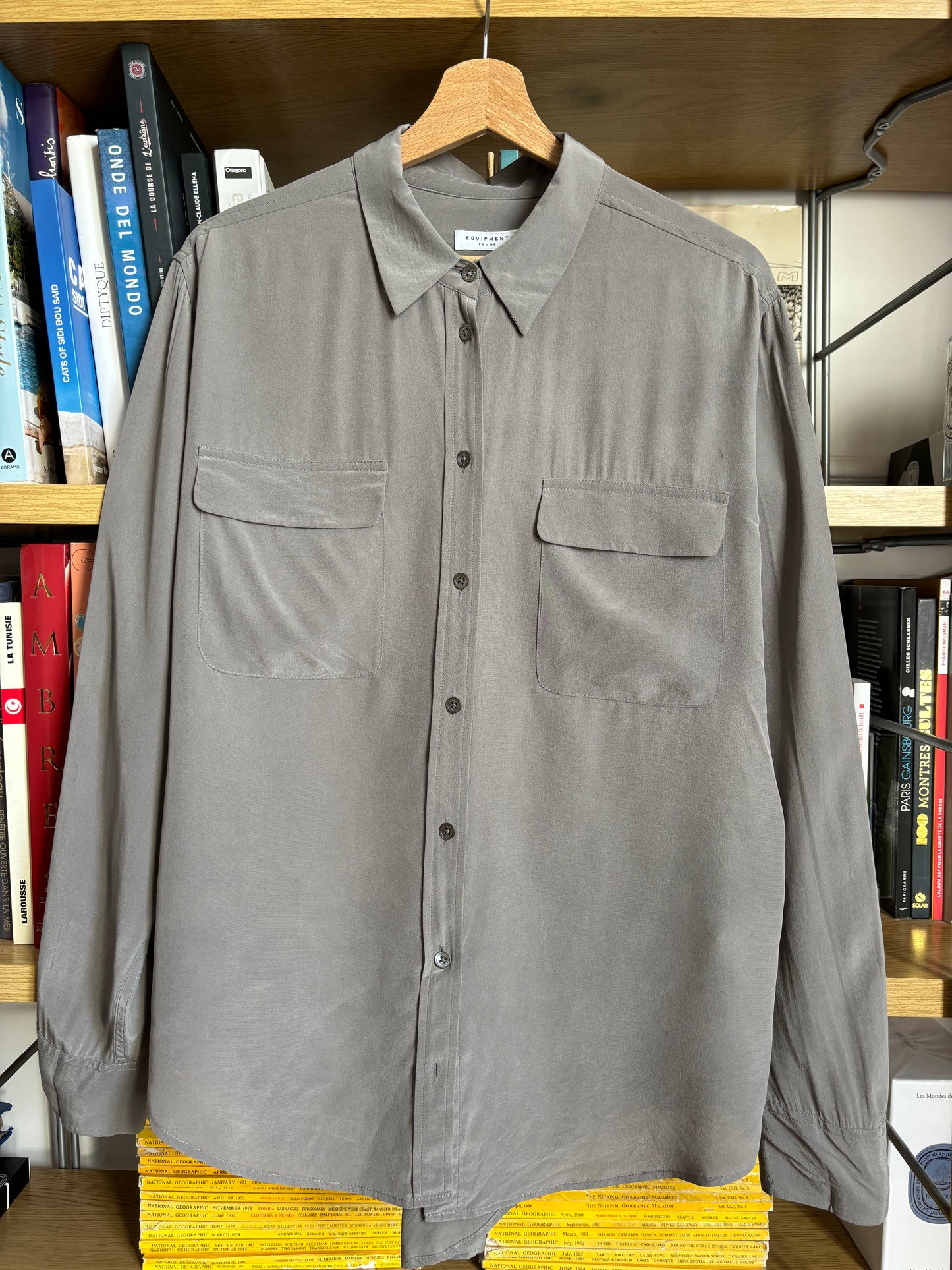 c.2000 Gray Equipment Silk Shirt