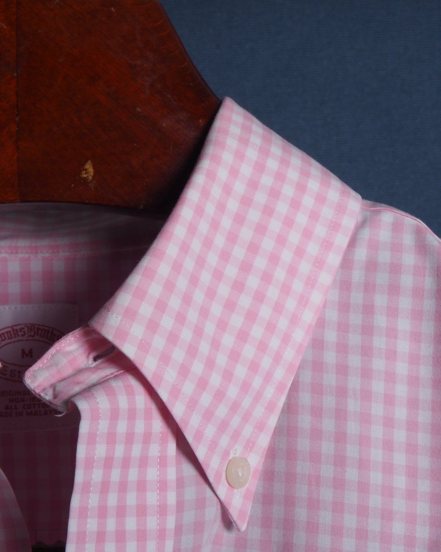 c.1990 Brooks Brothers Pink Checkered Shirt