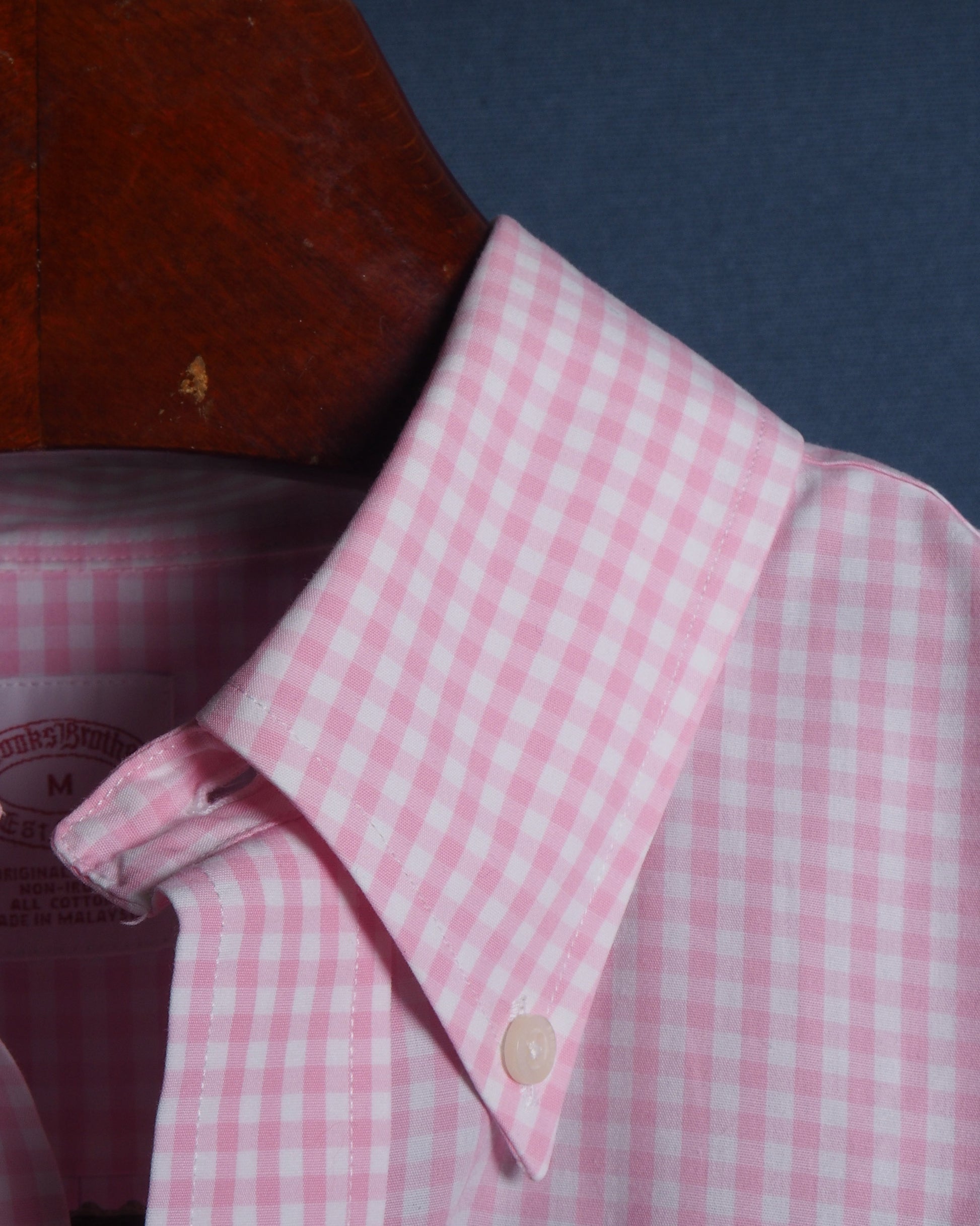 c.1990 Brooks Brothers Pink Checkered Shirt