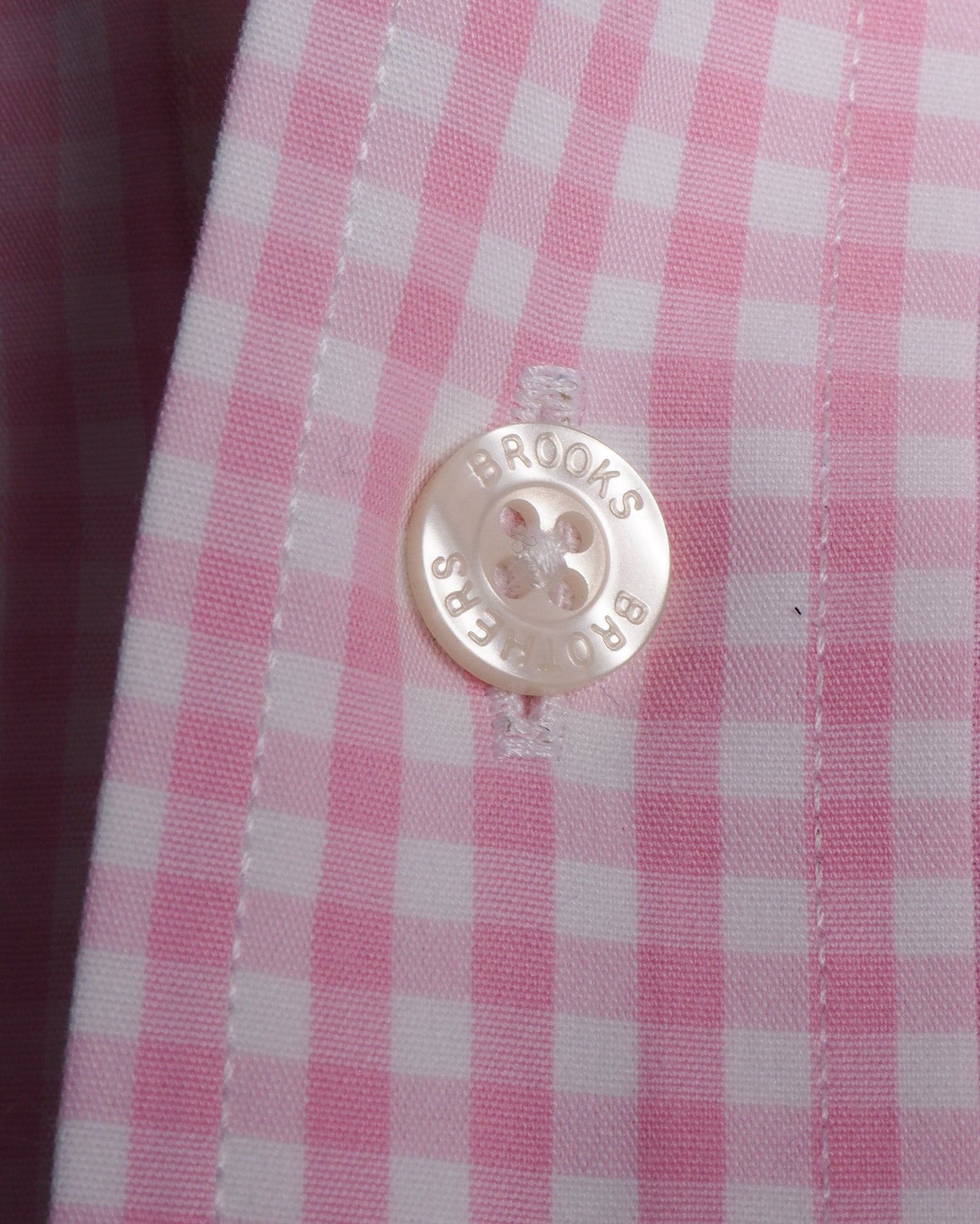 c.1990 Brooks Brothers Pink Checkered Shirtc.1990 Brooks Brothers Pink Checkered Shirt