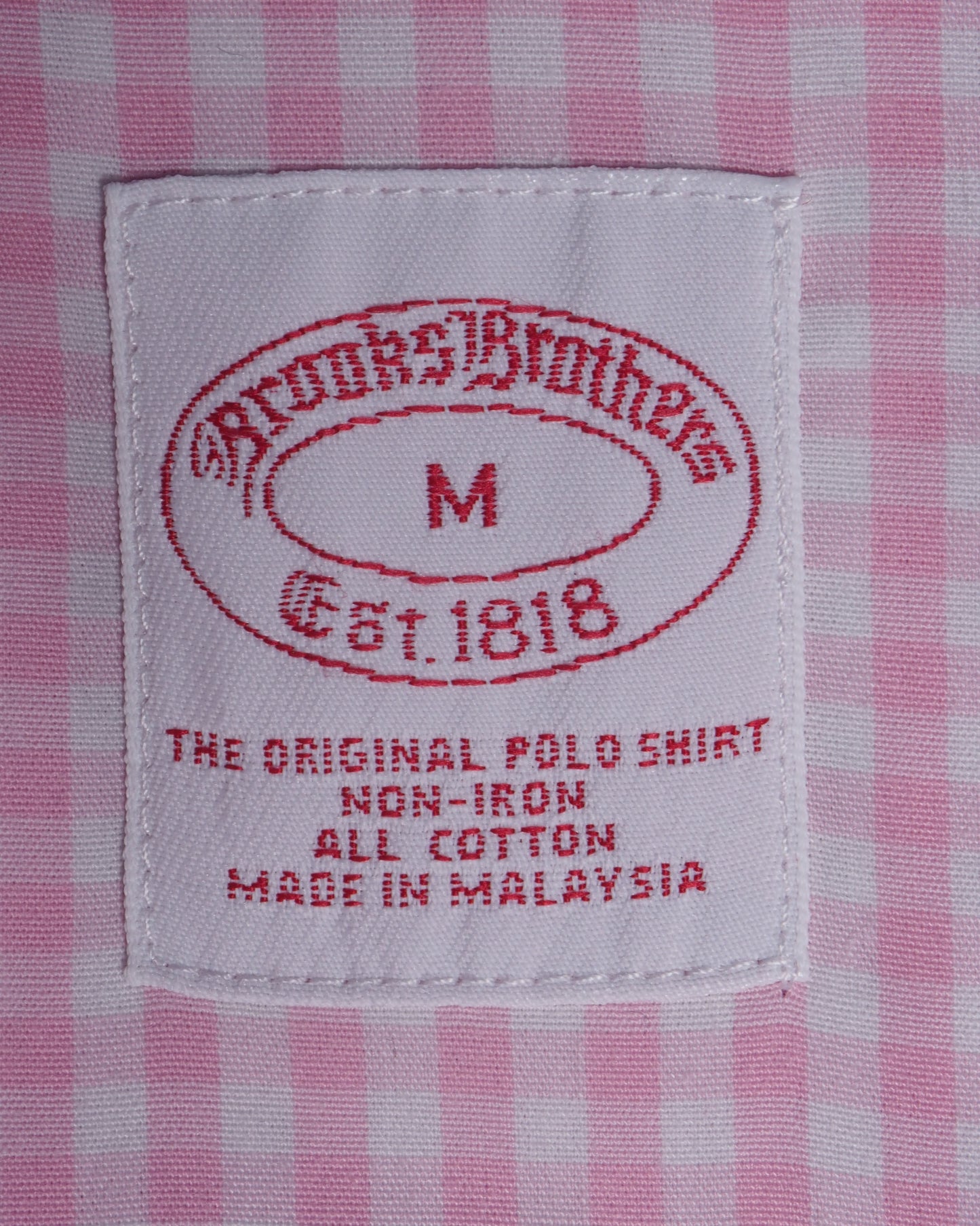 c.1990 Brooks Brothers Pink Checkered Shirt