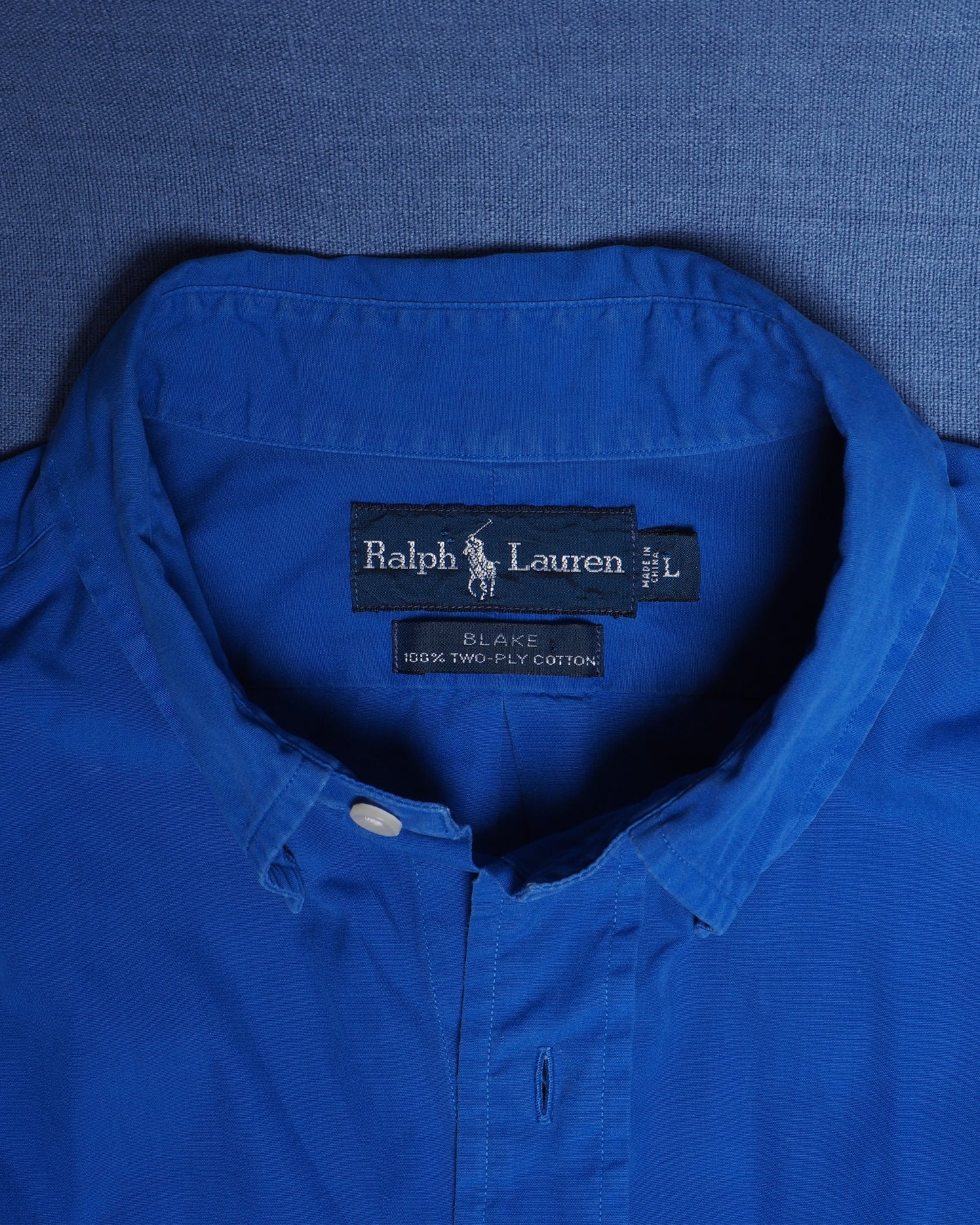 c.1990 Ralph Lauren Blue Shirt