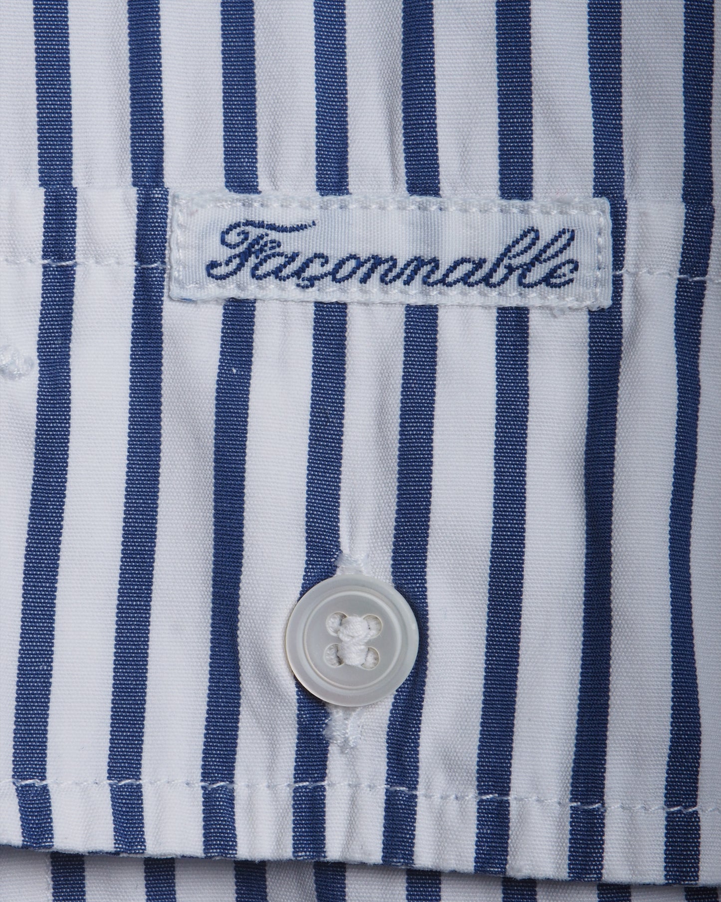 c.1990 Façonnable Blue Striped Blouse