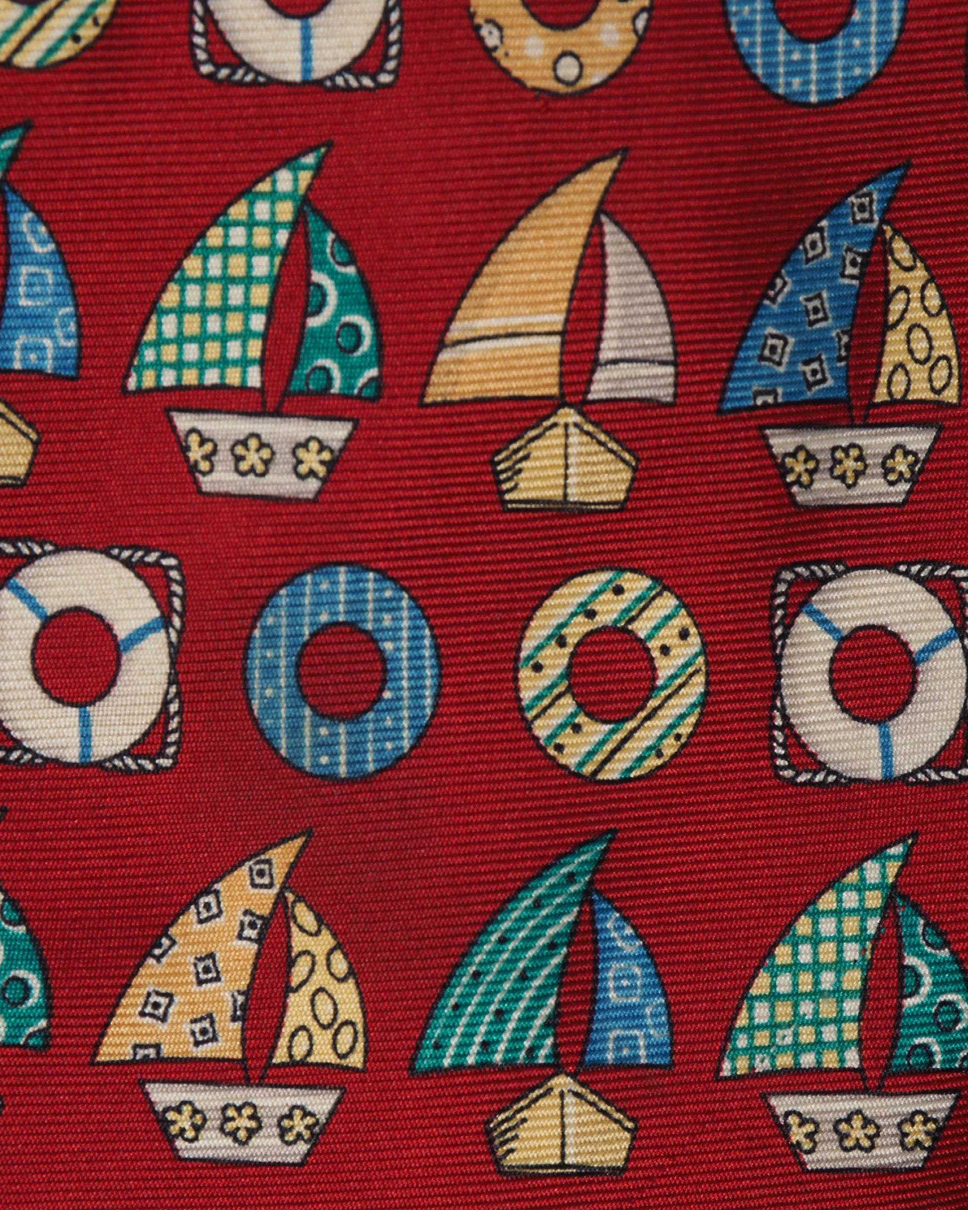 c.1980 Olly Gan Sailing Boat Tie