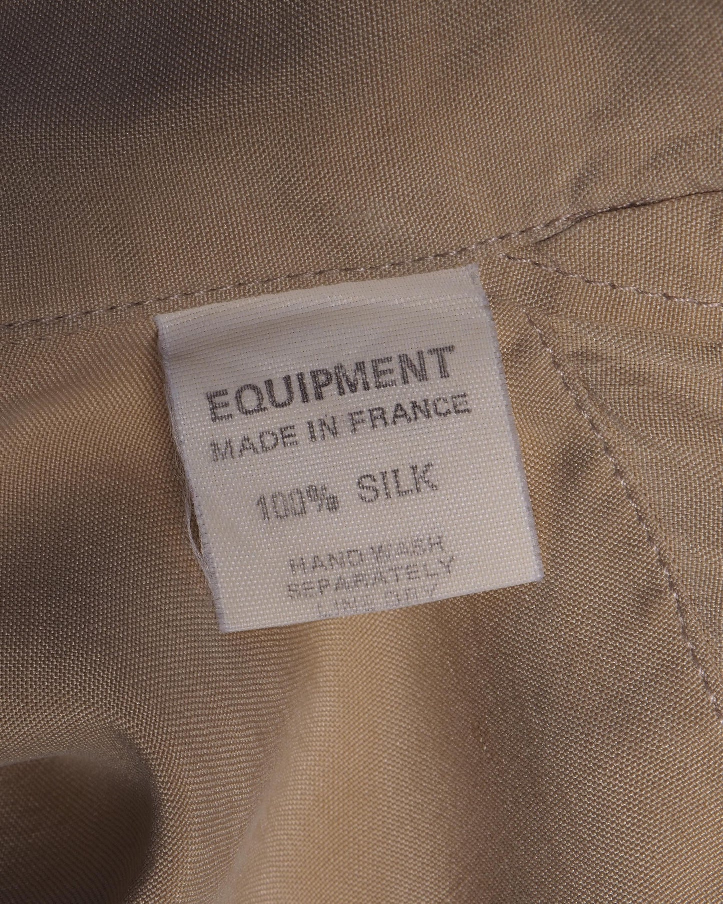 c.1980 Equipment Beige Silk Shirt