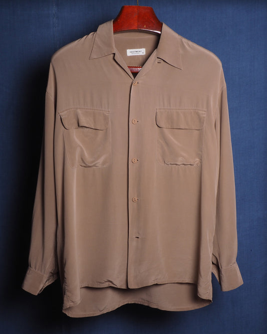 c.1980 Equipment Brown Silk Shirt