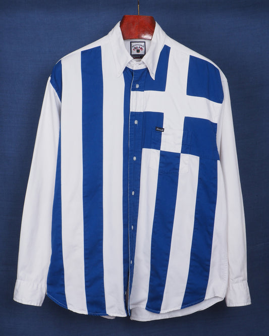 c.1990 Façonnable "Greece" Shirt by Albert Goldberg - Size XL