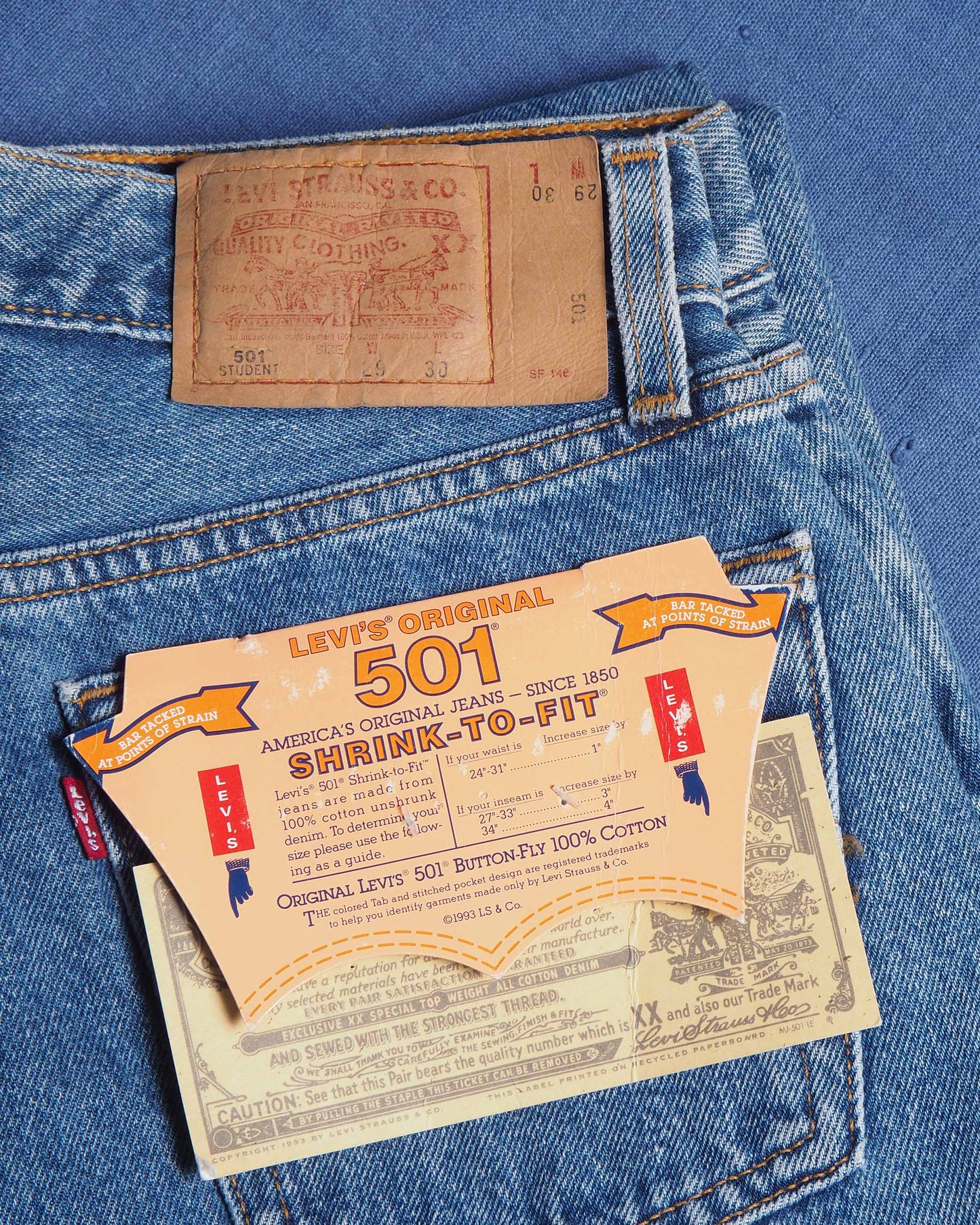 c.1990 Levi's 501 Student (29x30) Made in U.S.A