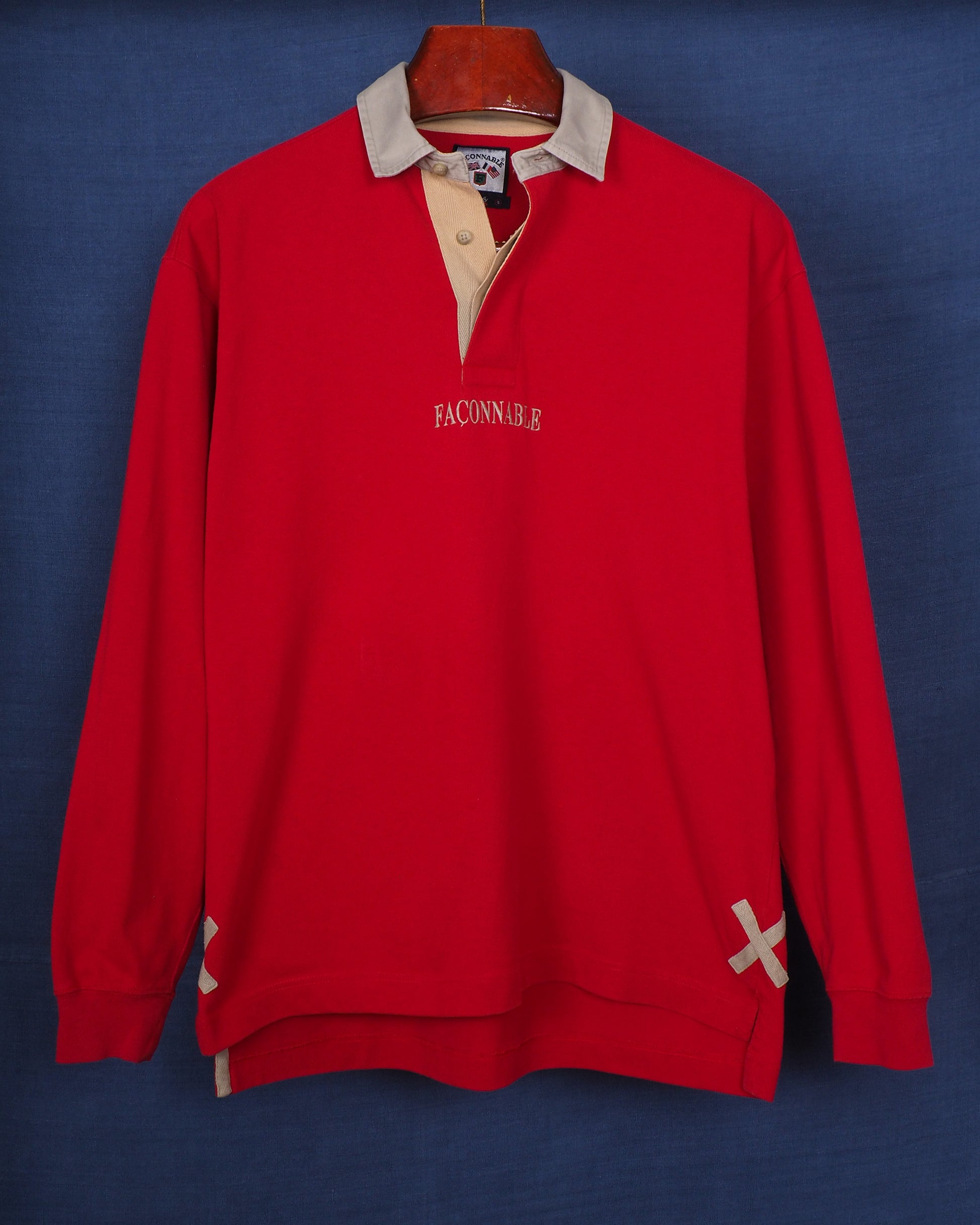 c.1990 Rugby Polo Façonnable by Albert Goldberg - Size S