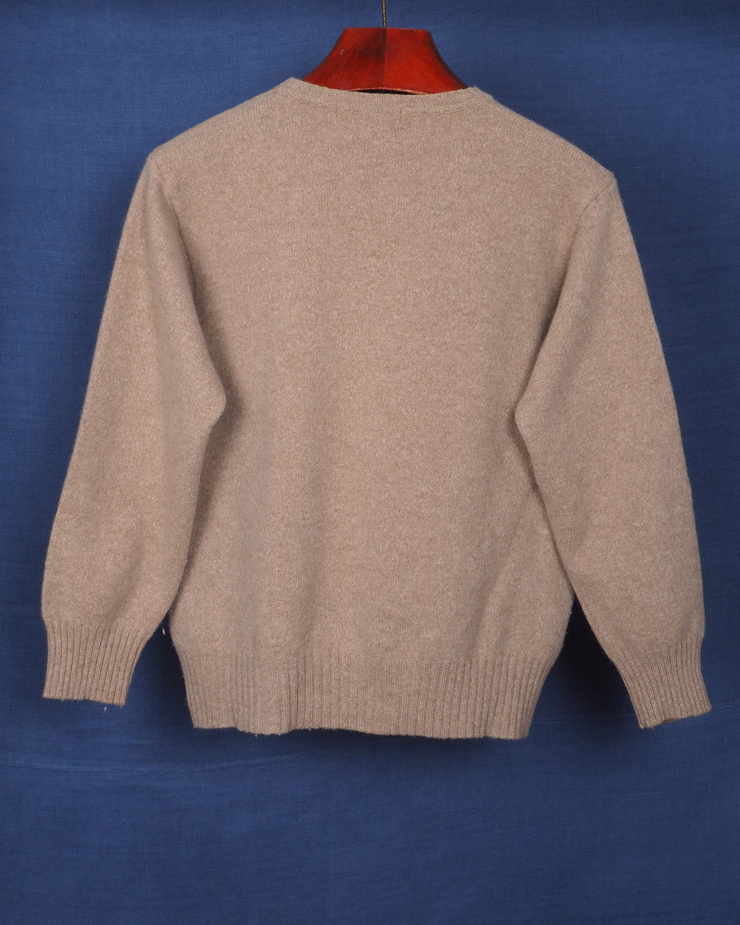 c.1980 Façonnable Beige Wool Pullover by Albert Goldberg - Size S