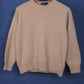 c.1980 Façonnable Beige Wool Pullover by Albert Goldberg - Size S