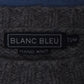 c.1990 Hand Knitted Wool Blanc Bleu Pullover - Size M