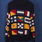 c.1990 Façonnable "Flags" Cotton Pullover by Albert Goldberg - Size M