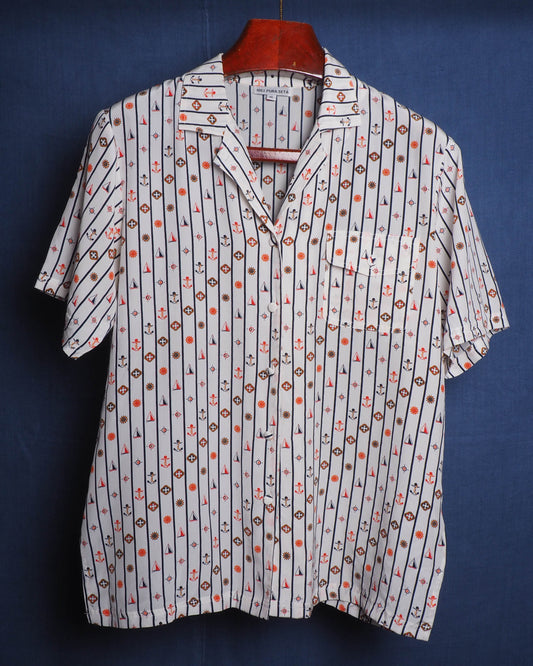 c.1980 Silk Boat Shirt