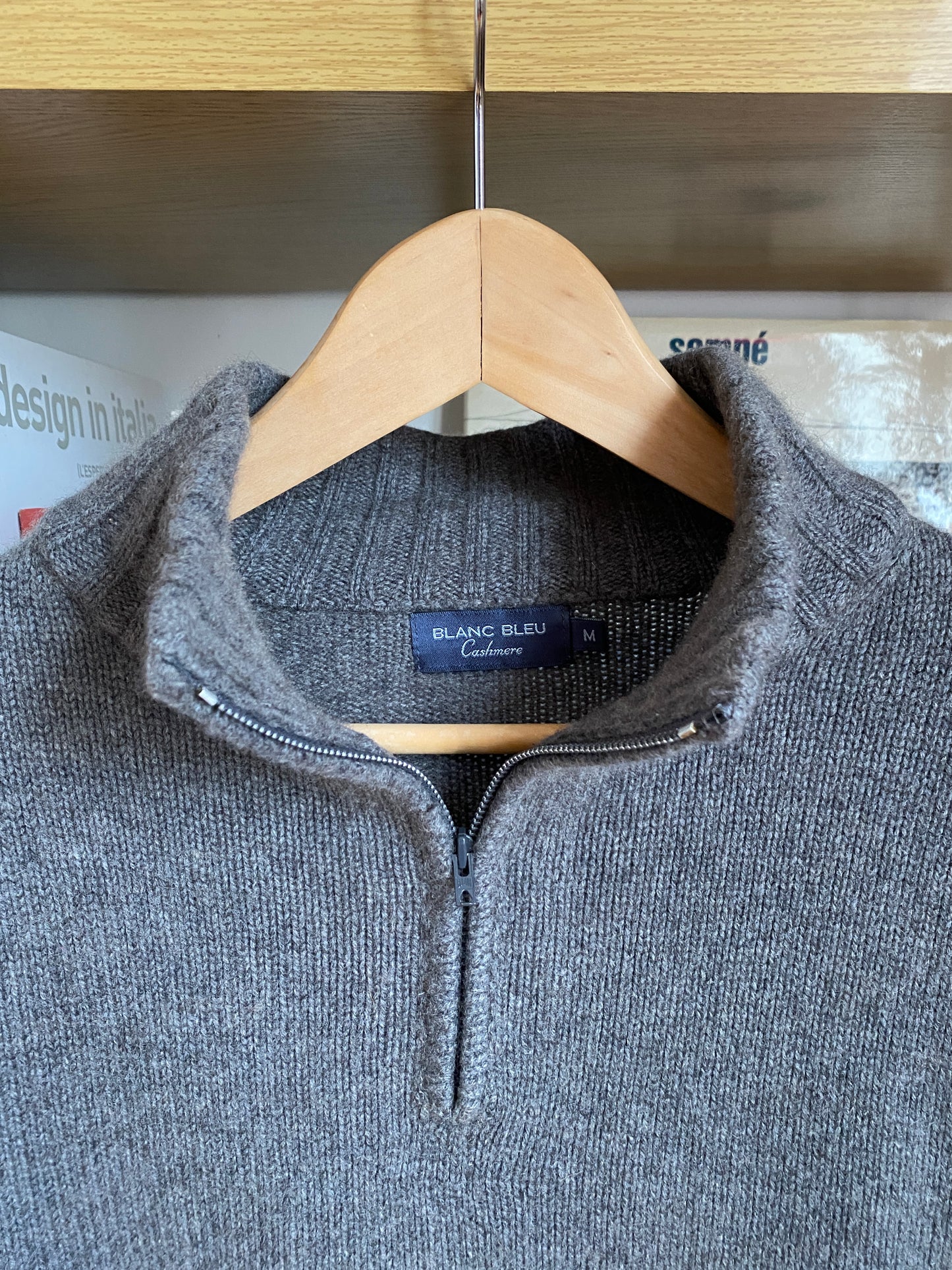 c.1990 Cashmere Blanc Bleu pullover