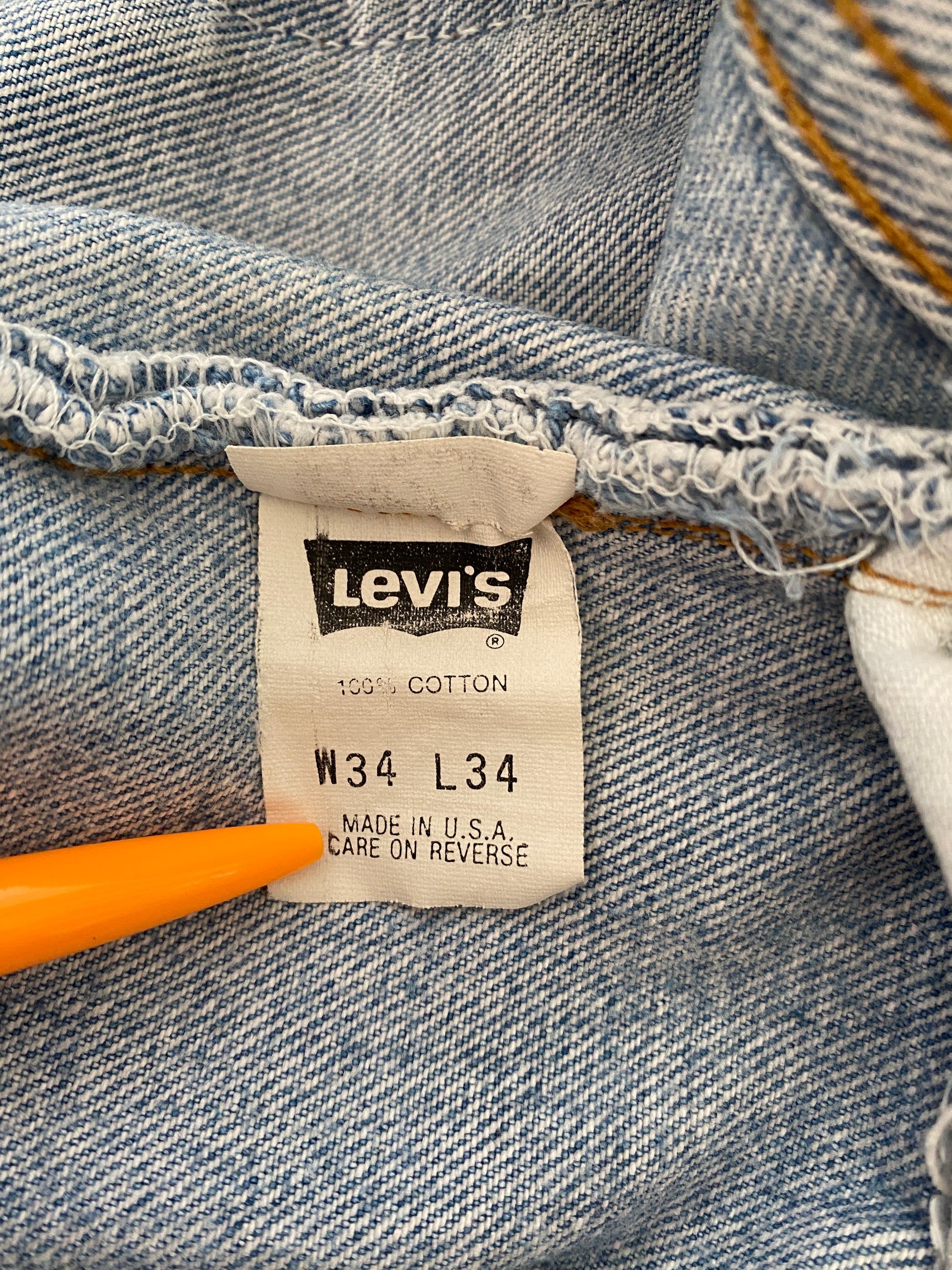 c.1980 Levi's 501 (34x34) Made in U.S.A